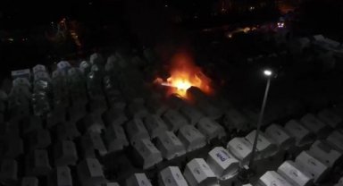 Osmaniye'de çadır kentte yangın