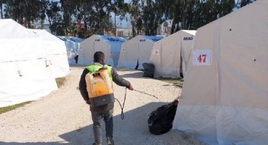 Osmaniye'deki çadır kentlerde ilaçlama ve dezenfekte çalışması