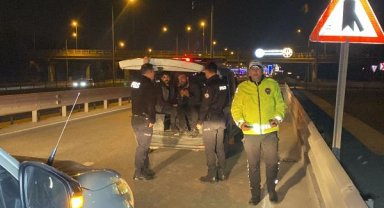 Polisin 'dur' ihtarına uymayan minibüsten uyuşturucu ve bidonlarla tiner çıktı