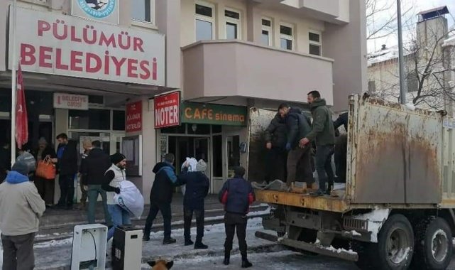 Pülümür'den Adıyaman'a yardım