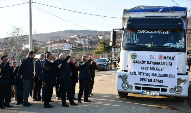 Şarköy'den deprem bölgesine yakacak odun desteği