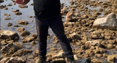 Saros Körfezi'nde deniz suyu metrelerce çekildi