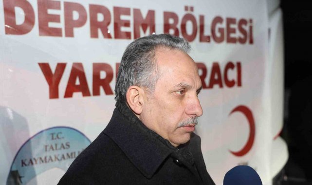 Talas'tan Deprem Bölgesine Gece Gündüz Yardım