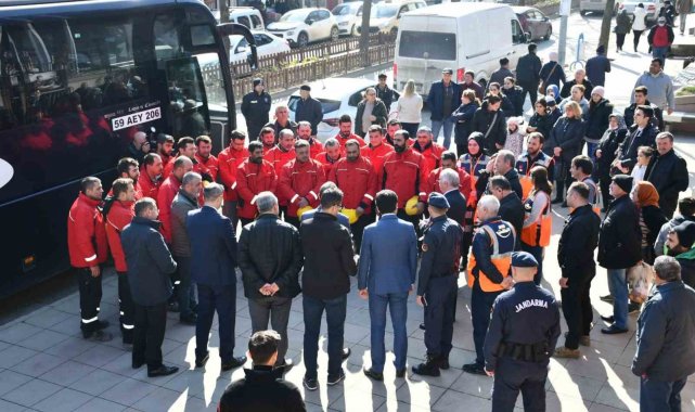 Tekirdağlı madenciler görevlerini tamamlayıp şehre döndü
