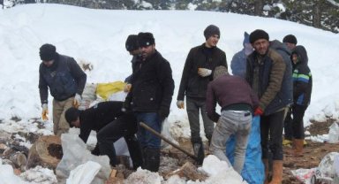Toroslar'da köylüler ve jandarmanın kırdığı odunlar deprem bölgelerine gönderildi