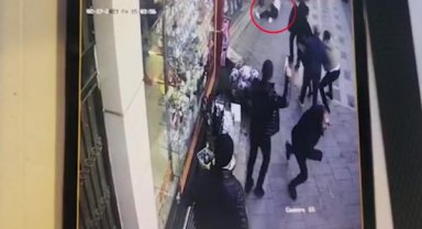Trabzon'da silahlı kavga kamerada; 1 yaralı