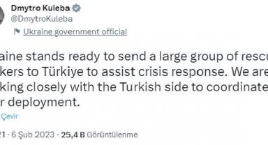 Ukrayna Dışişleri Bakanı: Büyük bir kurtarma ekibi göndermeye hazırız