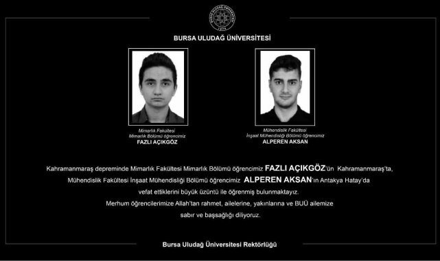 Uludağ Üniversitesi'nin acı kaybı