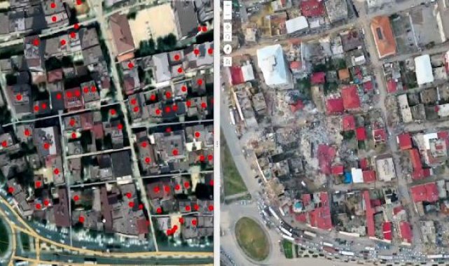 Uydu görüntüleri ve İHA'lar ile hasar tespit çalışması