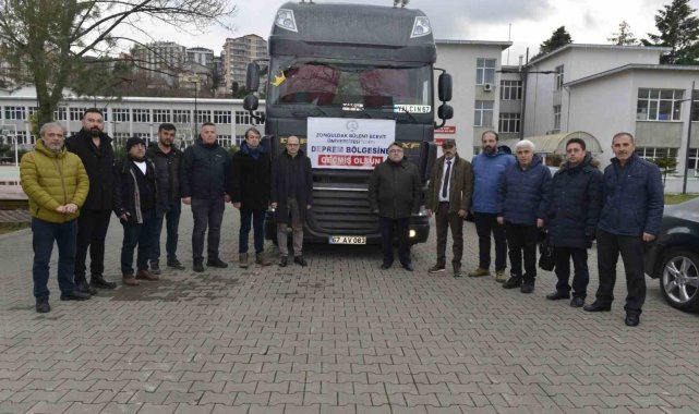 Zonguldak Bülent Ecevit Üniversitesi'nden deprem bölgesine destek