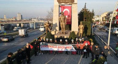 100 bisiklet sporcusu Çanakkale'yi geçilmez yapan şehitler anısına yola çıktı