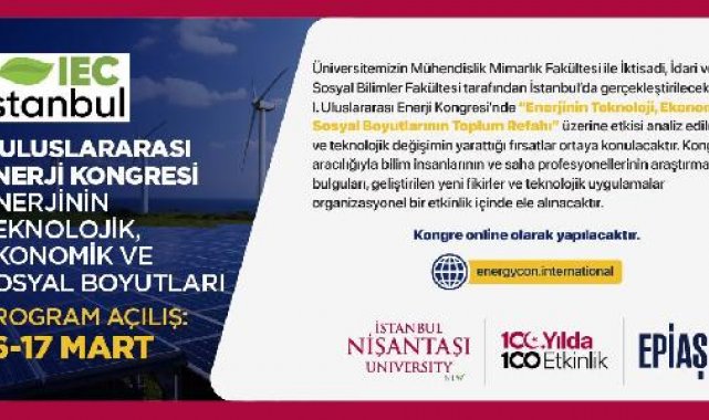 1'inci Uluslararası Enerji Kongresi bugün başlıyor