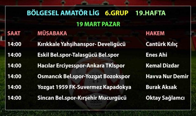 19.hafta maçlarını yönetecek hakemler belli oldu