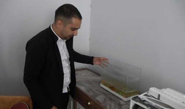 44 gün sonra girdiği hasarlı evinde balıklarını canlı buldu
