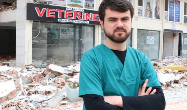 6 Şubat'ta açılışını yapacağı veteriner kliniği, depremde harabeye döndü