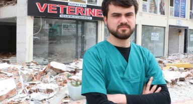 6 Şubat'ta açılışını yapacağı veteriner kliniği, depremde harabeye döndü