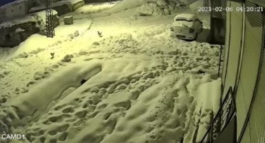 7.7'lik deprem anı, Diyarbakır'da güvenlik kamerasında