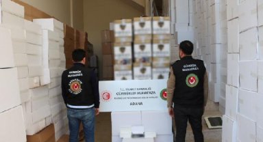 Adana'da 5,5 milyon liralık kaçak makaron ele geçirildi