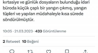AFAD'da idari büroda çıkan yangın söndürüldü