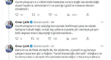 AK Parti Sözcüsü Çelik: Cumhurbaşkanımızın adaylığı önünde hiçbir engel yoktur