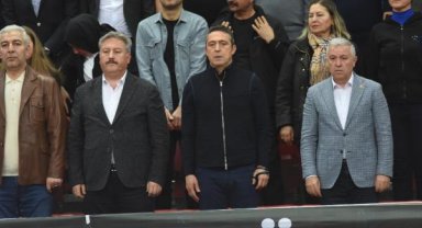 Ali Koç, futbol maçından önce basketbol maçını izledi