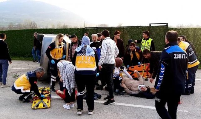 Alkollü sürücünün kullandığı otomobil takla attı: 5 yaralı