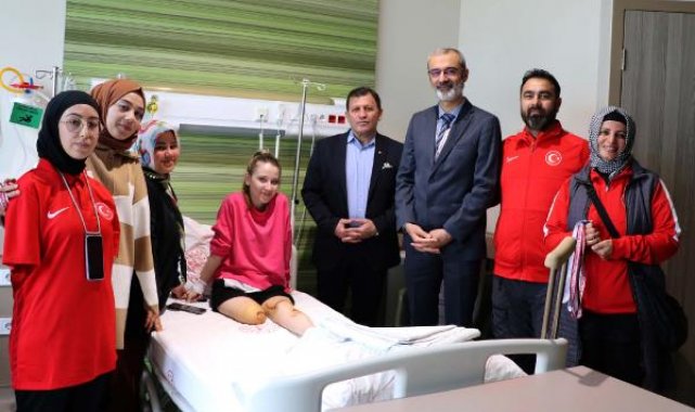 Ampute Milli Takımı sporcularından, depremzede çocuklara moral ziyareti