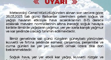 Ankara Valiliği'nden ' zirai don ve buzlanma' uyarısı