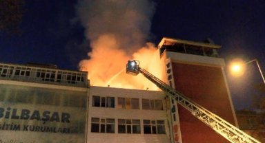 Ankara'da özel okul çatısında yangın