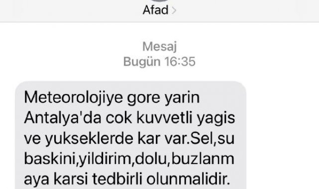 Antalya için 'turuncu kod' uyarısı