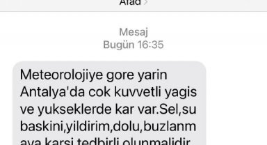 Antalya için 'turuncu kod' uyarısı
