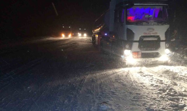 Antalya-Konya karayolunda kar yağışı etkili oldu