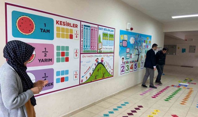Aslanapa İlkokuluna Matematik Sokağı