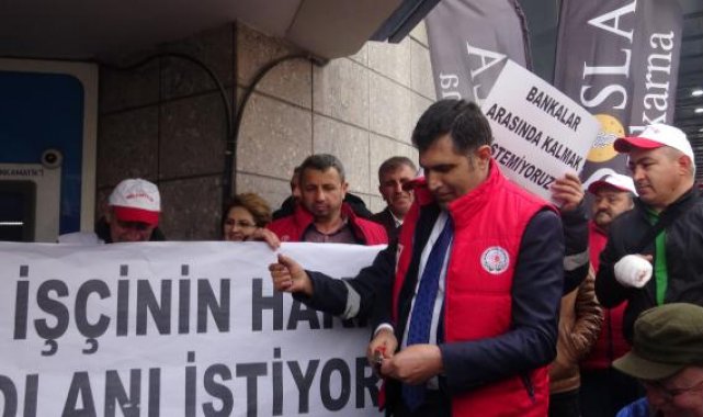 Avcılar Belediyesi işçilerinden eylem