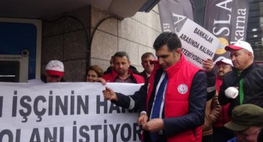 Avcılar Belediyesi işçilerinden eylem