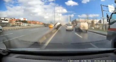 Avcılar D-100'de hatalı sollama kazası