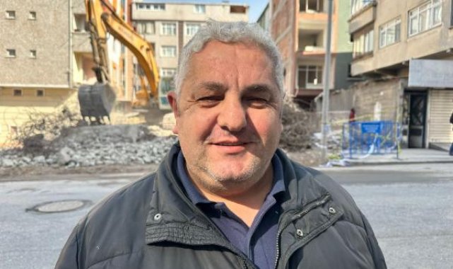 Bahçelievler'de yıkım sırasında hasar gören apartmanın duvarları onarıldı
