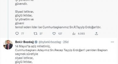 Bakan Bozdağ: Milletimiz Cumhurbaşkanımızı yeniden seçecektir