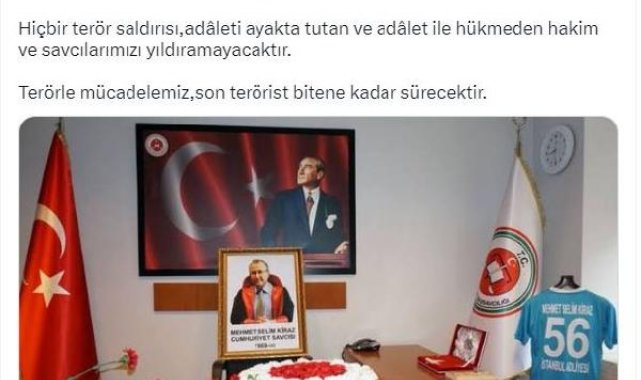 Bakan Bozdağ, Şehit Savcı Mehmet Selim Kiraz'ı andı