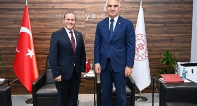 Bakan Ersoy, KKTC Turizm, Kültür ve Çevre Bakanı Ataoğlu ile görüştü