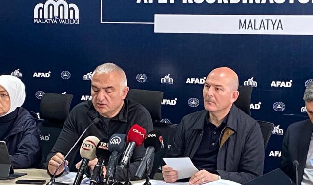 Bakan Ersoy: "Malatya'da enkaz kaldırma çalışmalarına yoğunlaştık"