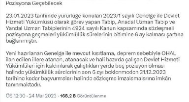 Bakan Koca: Yükümlülük süresi bitimine 6 ay kalan hekimler sözleşmeli pozisyona geçebilecek