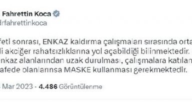 Bakan Koca'dan deprem bölgesi için 'maske' uyarısı