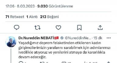 Bakan Nebati: Deprem bölgesinde kadın kooperatiflerine 50 bin TL kredi imkanı sunulacak