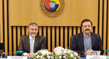 Bakan Nebati, TOBB yönetimiyle deprem bölgesindeki işletmelerin durumunu görüştü