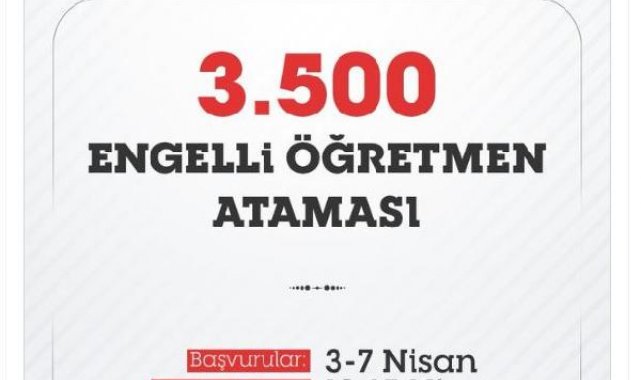 Bakan Özer: 3 bin 500 engelli öğretmen ataması yapacağız