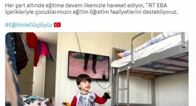 Bakan Özer: Afet bölgesinde TRT EBA ile eğitimi destekliyoruz