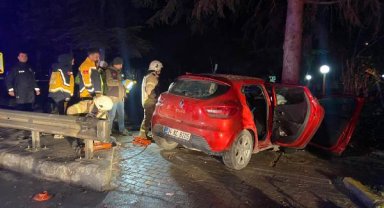 Bakırköy'de otomobil ağaca çarptı; 1 kişinin öldüğü 5 kişinin yaralandığı otomobilde 3 silah bulundu 