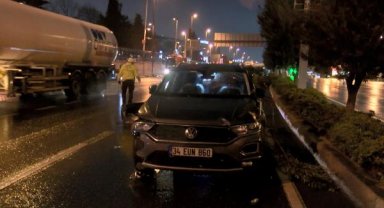 Bakırköy'de otomobil refüjü aşıp takla attı: 3 yaralı