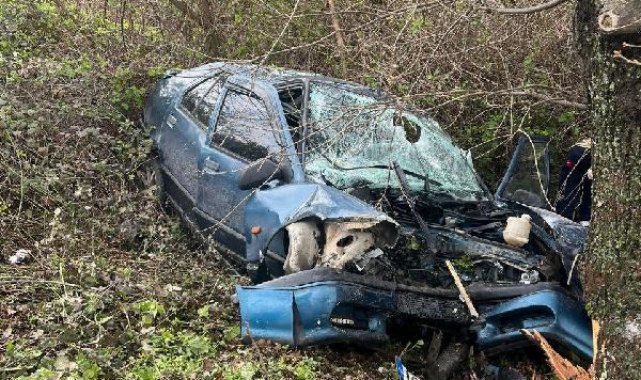 Balıkesir'de otomobil ağaca çarptı: 2 ölü